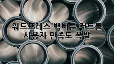 워드프레스 백버튼 컨트롤 🚀 사용자 만족도 폭발! ✨
